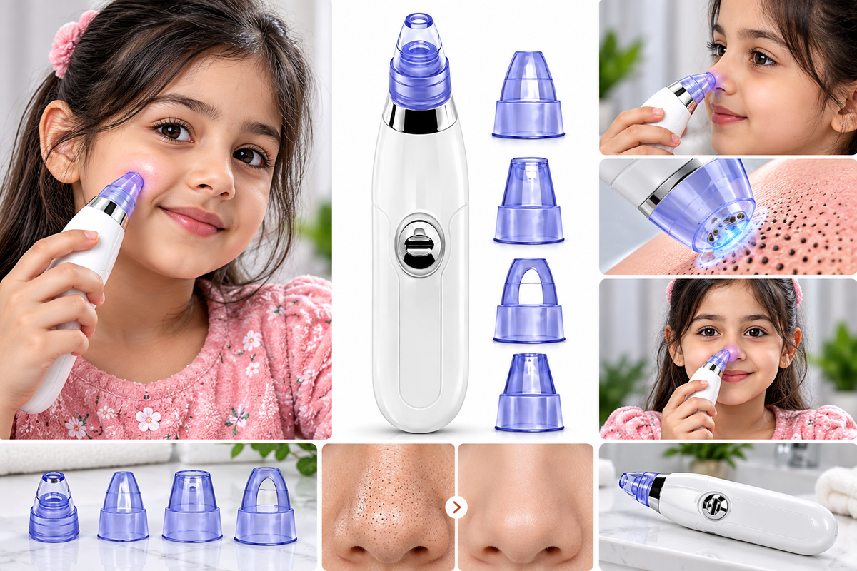 5-in-1 Electric Blackhead Remover | Portable Pore Cleaner with LCD Display