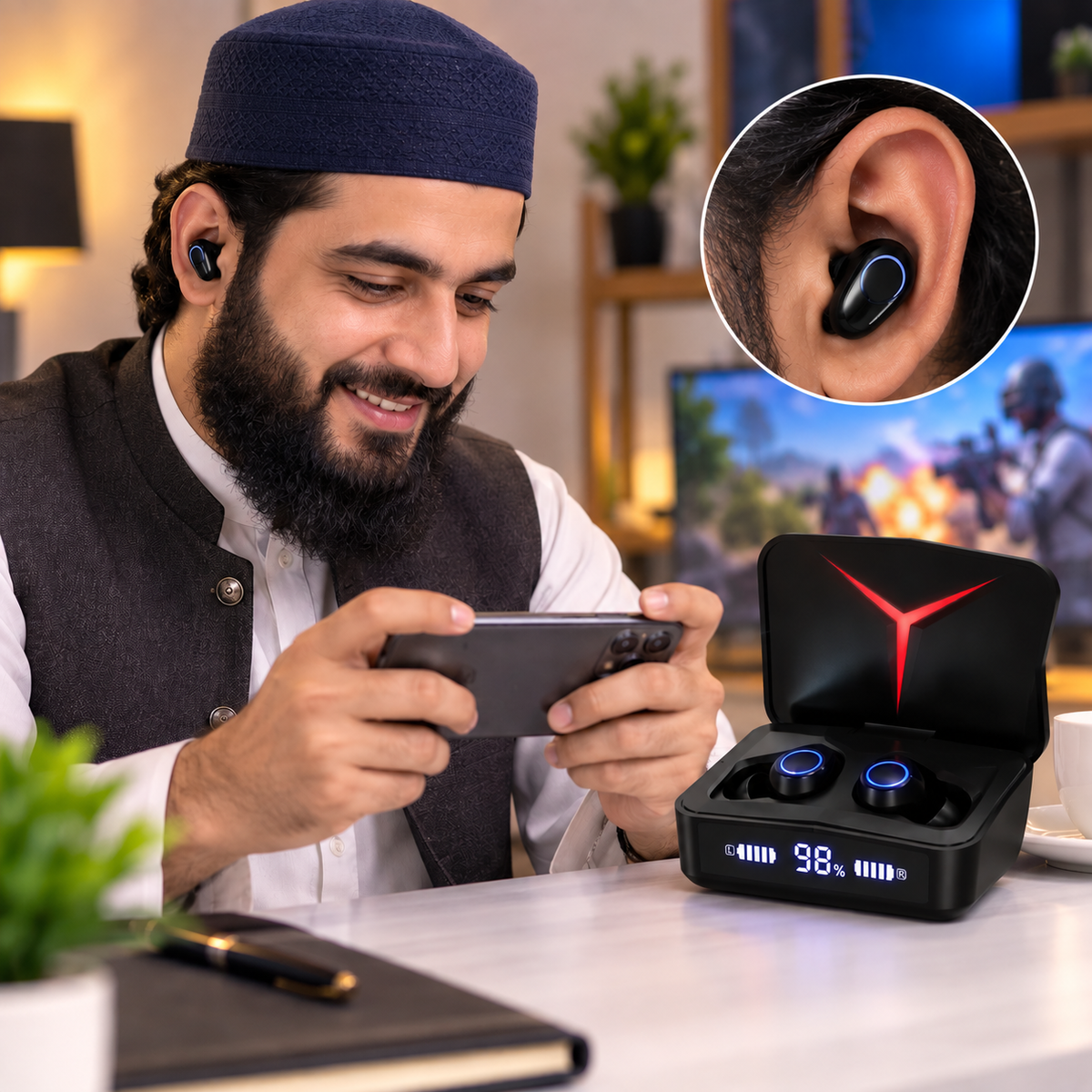 M90 Pro Gaming Earbuds | Bluetooth 5.3, ENC & Low Latency