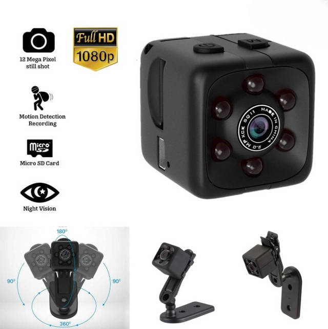 SQ6 Mini HD Security Camera | Night Vision & Dual Stands