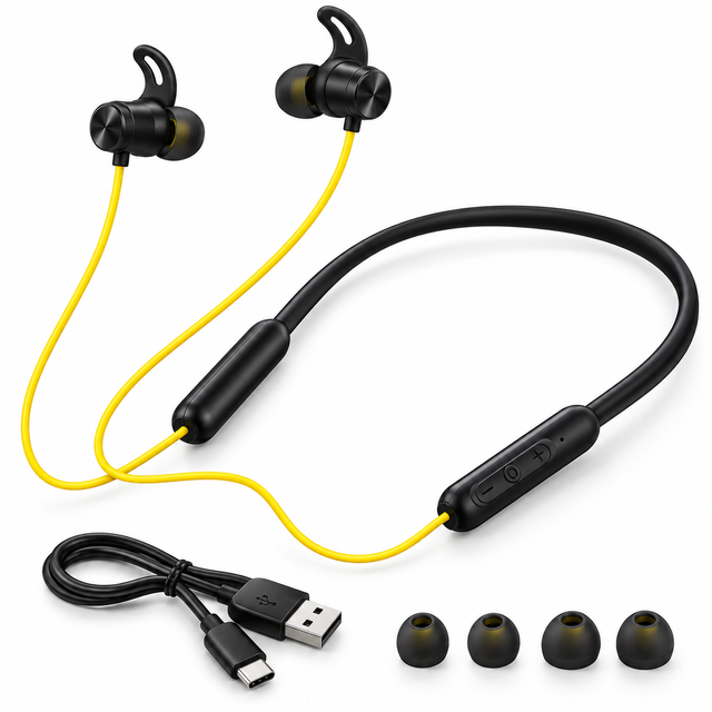 Realme Wireless Stereo Neckband | Bluetooth 5.0 & Deep Bass