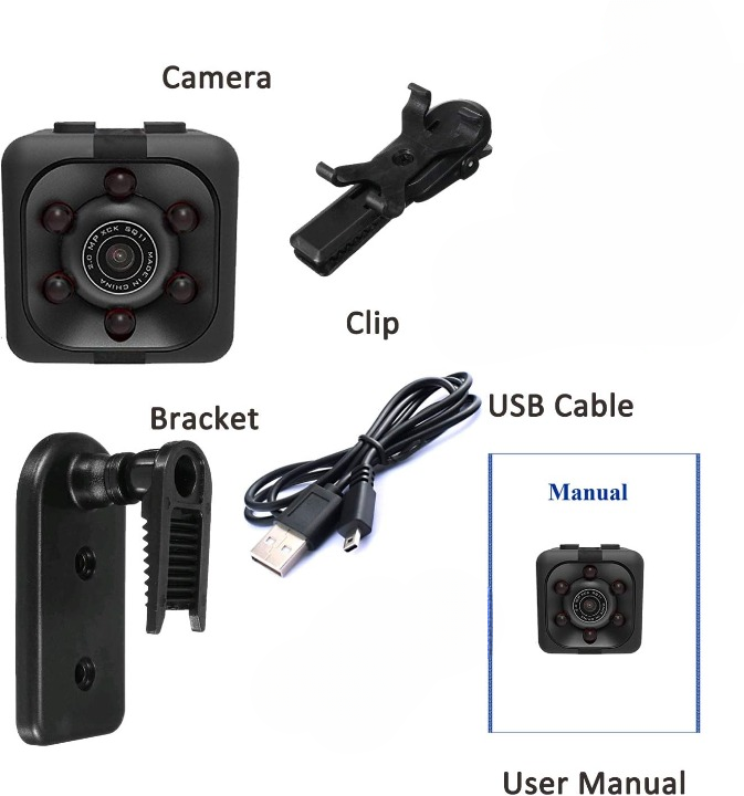 SQ6 Mini HD Security Camera | Night Vision & Dual Stands