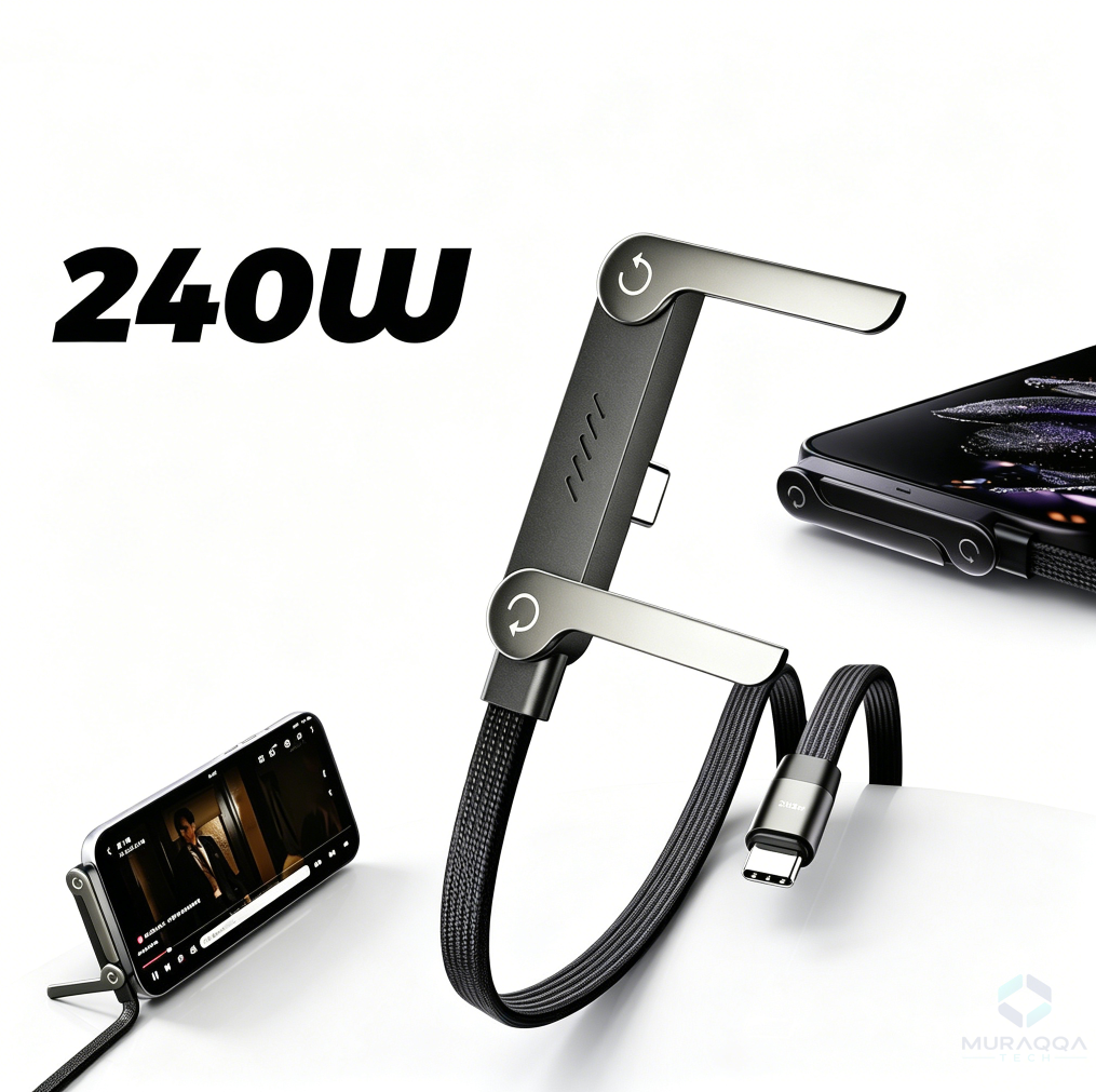 240W USB-C to USB-C Cable | Braided Right-Angle