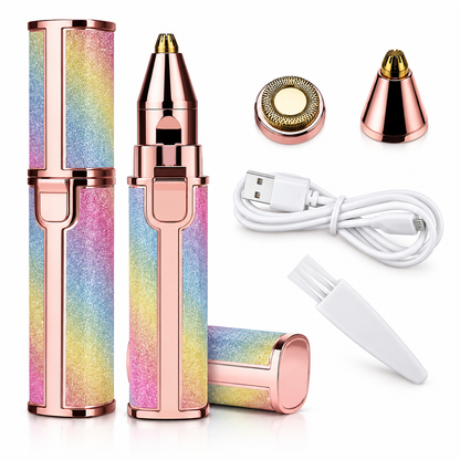 2-in-1 Eyebrow & Facial Hair Trimmer with LED Light