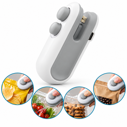 Mini 2-in-1 Heat Bag Sealer | USB Rechargeable with Cutter