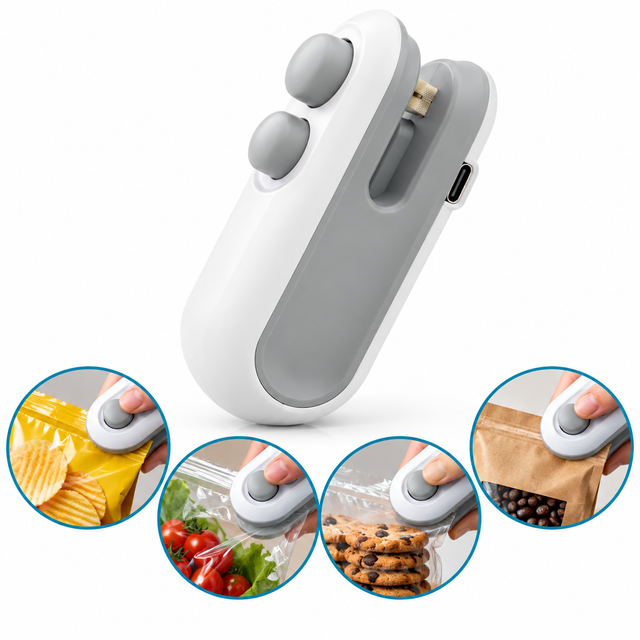 Mini 2-in-1 Heat Bag Sealer | USB Rechargeable with Cutter