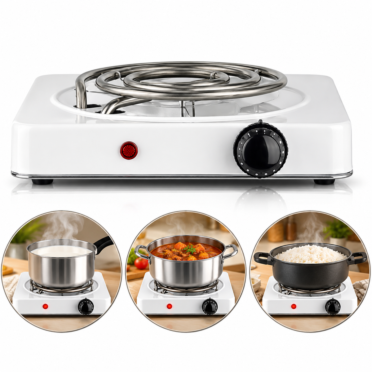 RAF Electric Stove 1000W | Portable Single Hot Plate Chulha