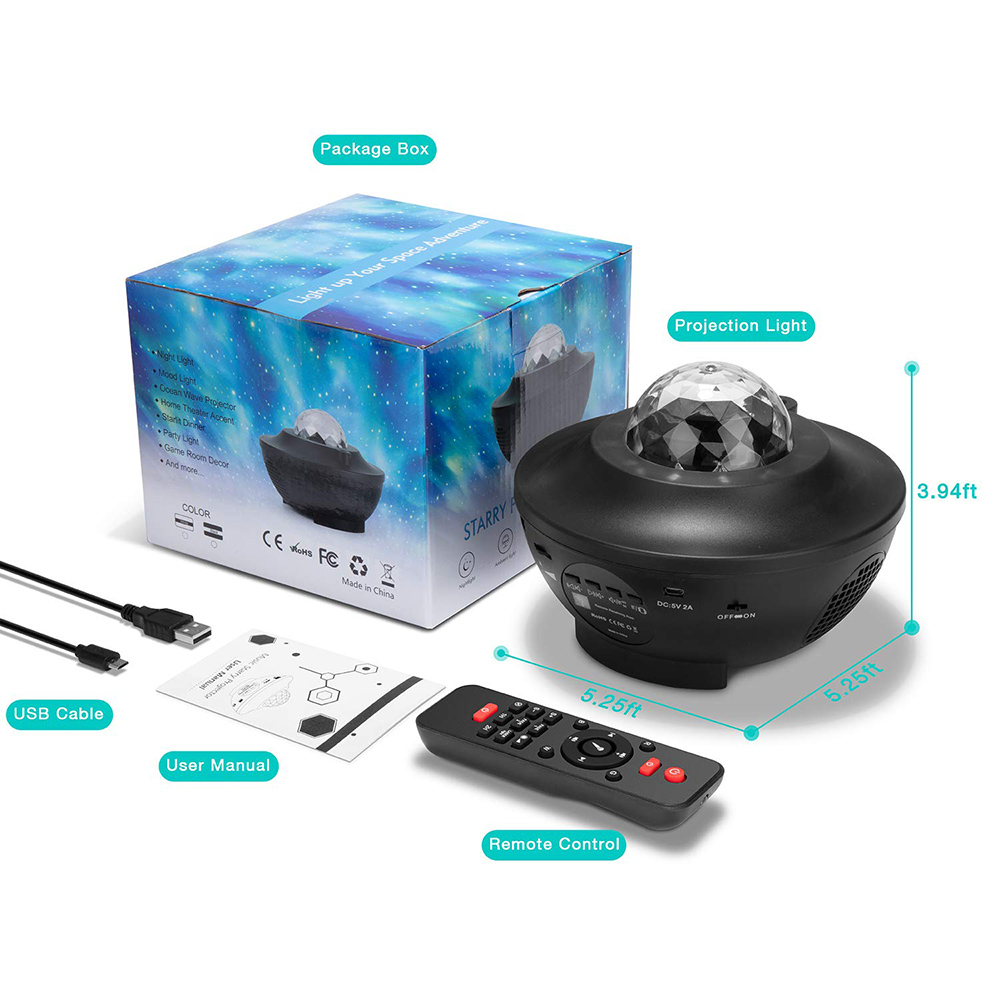 Starry Sky Galaxy Projector Night Light | Bluetooth & Remote