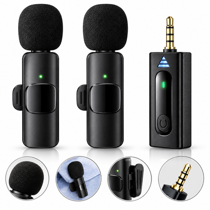 K35 Wireless Dual Mic 2-Person Mobile & Camera Microphone