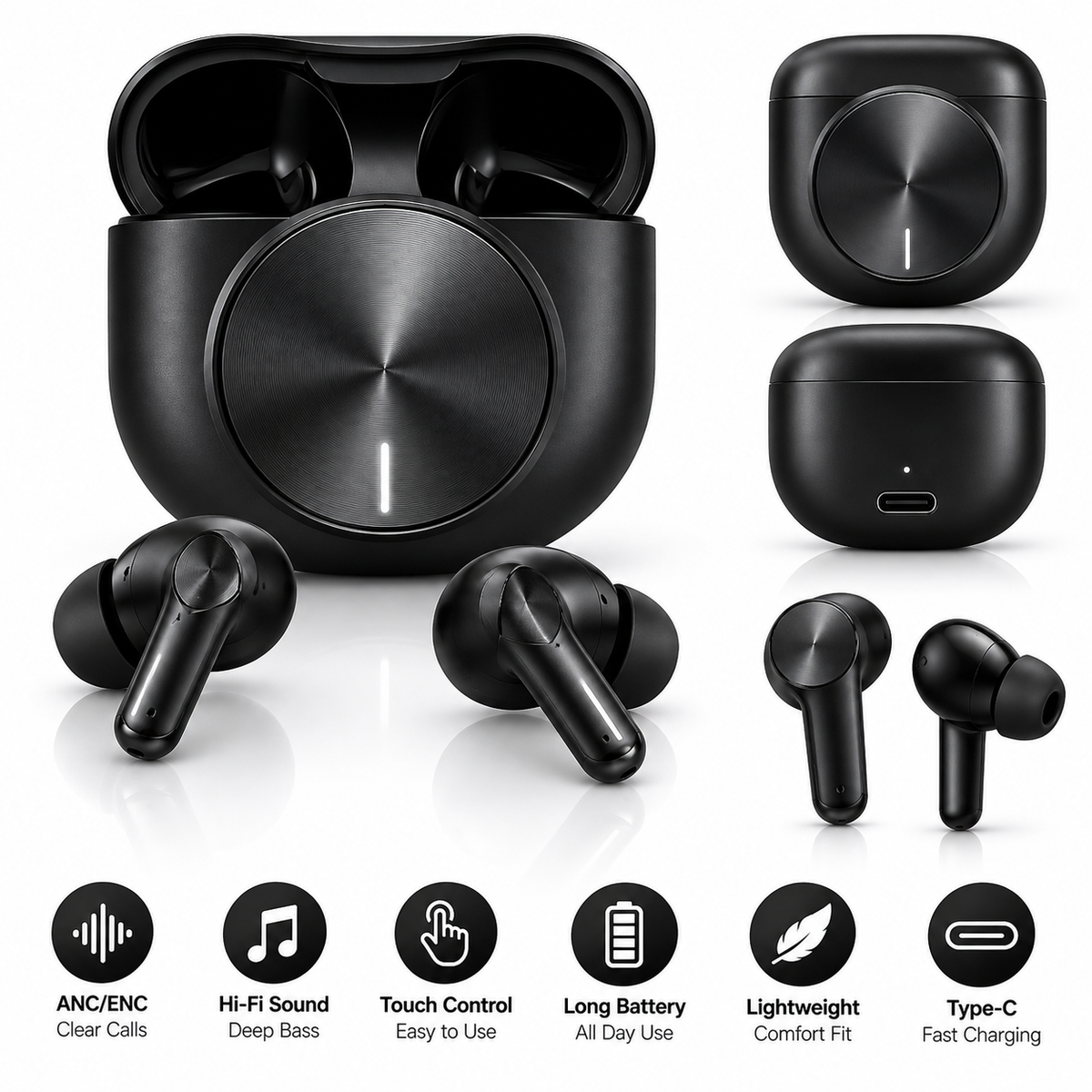 Buds Pro 10 Wireless Earbuds | ANC & ENC Hi-Fi Stereo