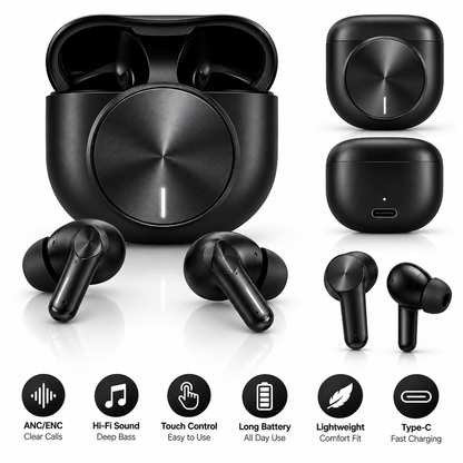 Buds Pro 10 Wireless Earbuds | ANC & ENC Hi-Fi Stereo