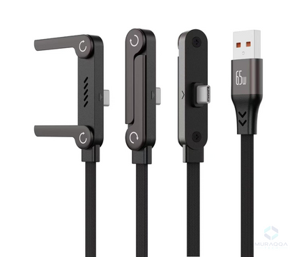 240W USB-C to USB-C Cable | Braided Right-Angle