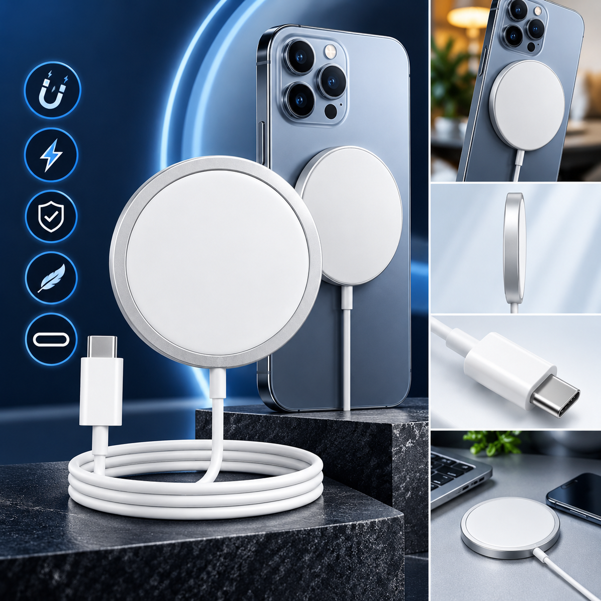 MagSafe Wireless Mobile Charger | Fast Magnetic Charging Pad