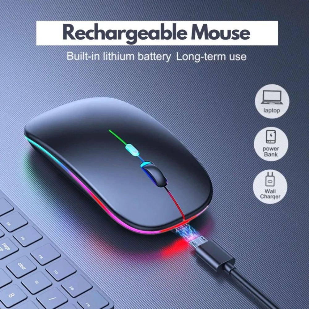 HP Wireless RGB Rechargeable Slim Mouse | Bluetooth & 480mAh