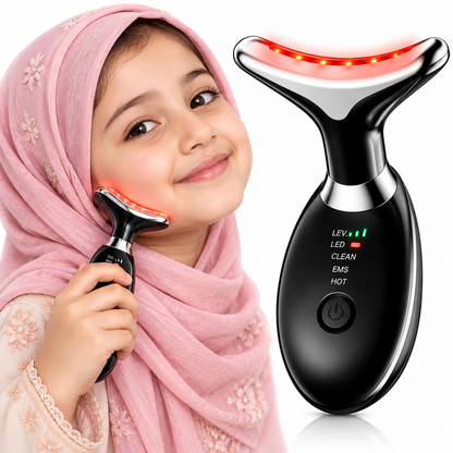 Rechargeable Neck & Face Massager | EMS, Vibration & LED