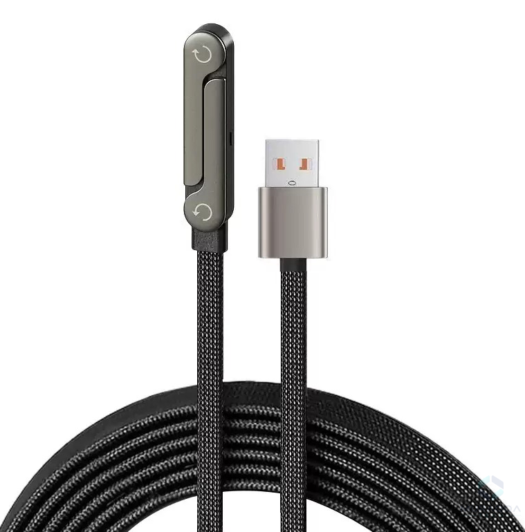 240W USB-C to USB-C Cable | Braided Right-Angle