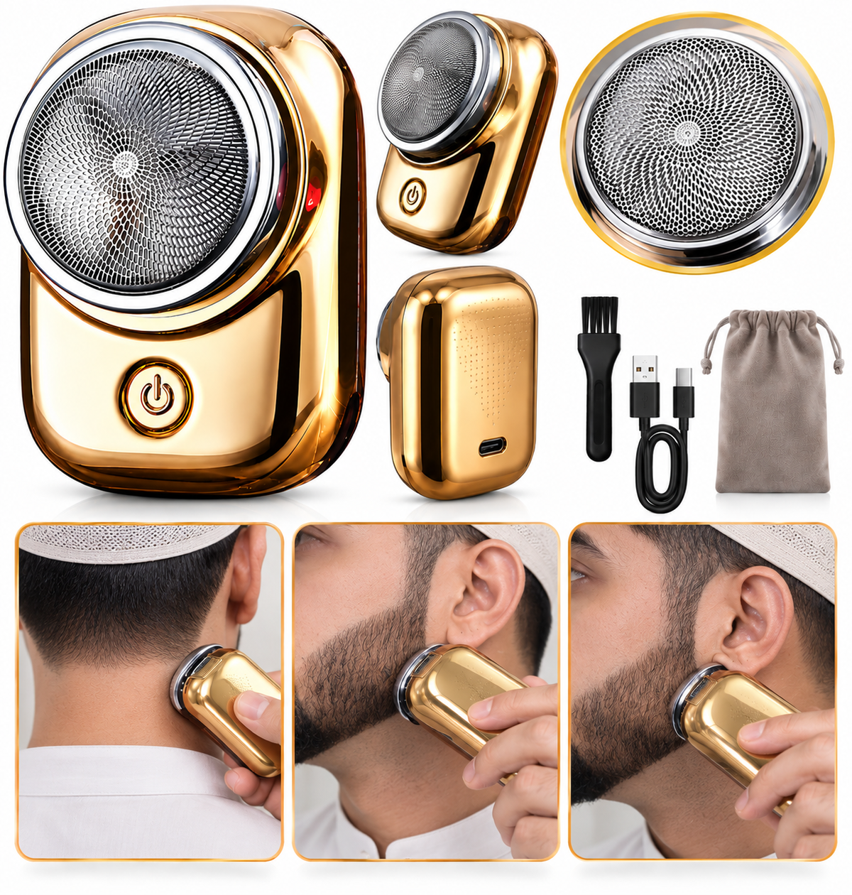 Portable Rechargeable Hair Trimmer | USB Type-C & Washable