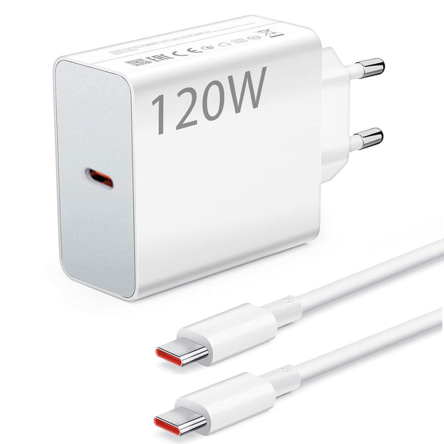 Xiaomi 120W Fast Wall Charger | PD & QC3.0 with Cable