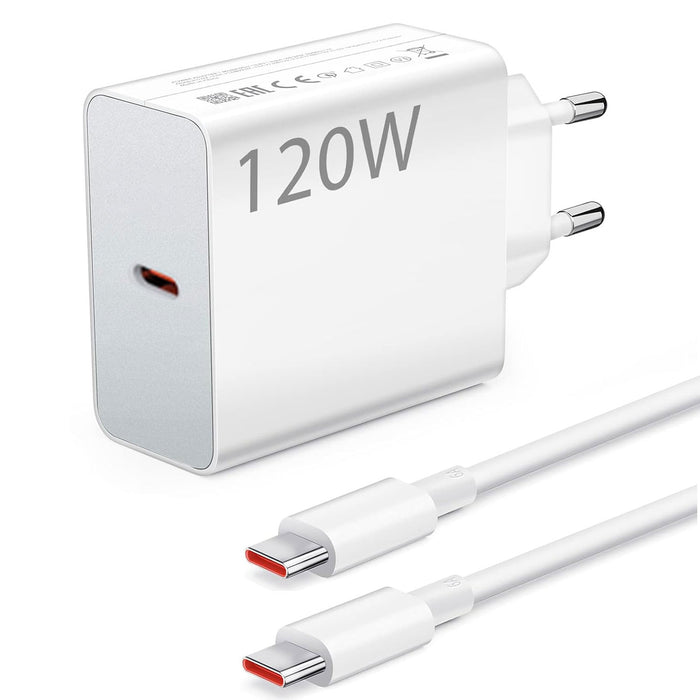 Xiaomi 120W Fast Wall Charger | PD & QC3.0 with Cable