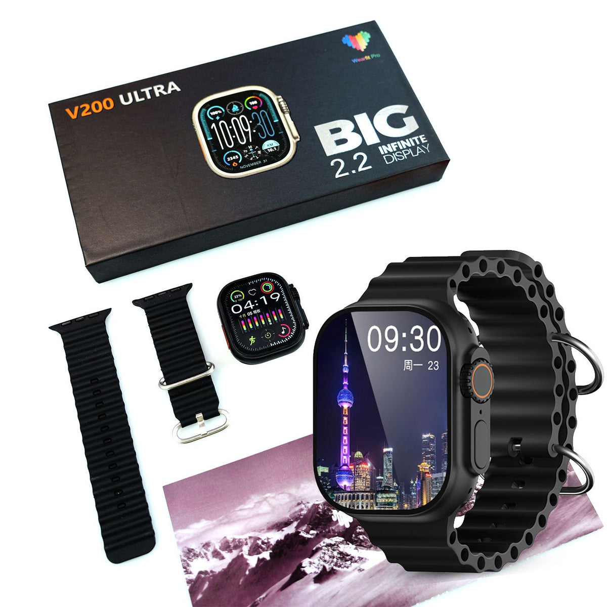 V200 Ultra Smart Watch 2.2" HD Large Display | Men & Women