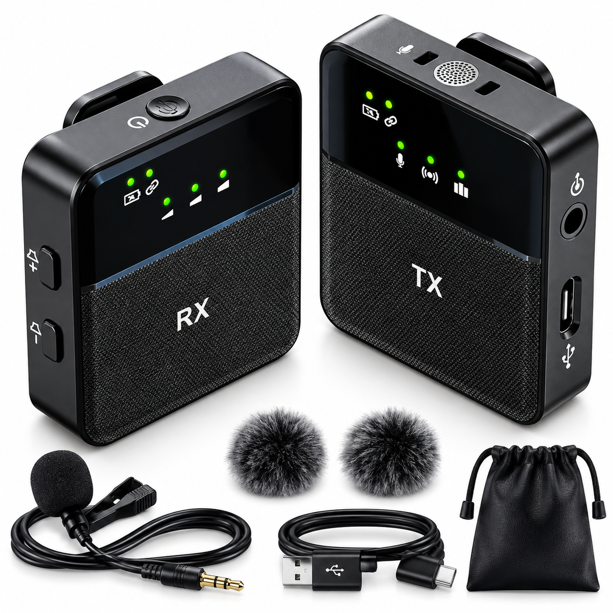 SX9 Wireless Microphone | HD Audio, 360° Noise Reduction & Type-C