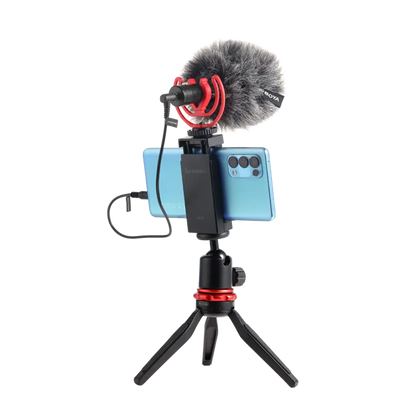 BOYA BY-MM1 on smartphone vlog setup