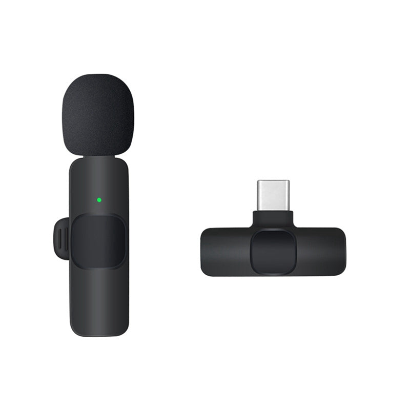 K8 Wireless Lavalier Microphone transmitter and Type-C receiver