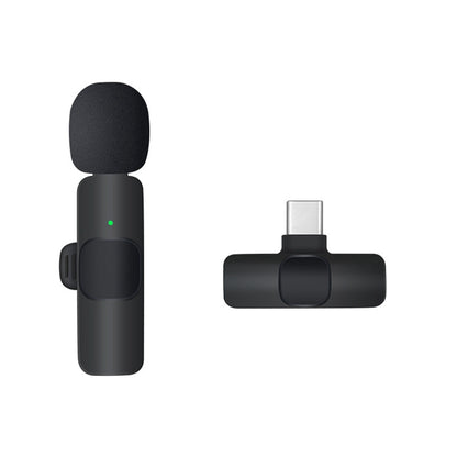 K8 Wireless Lavalier Microphone transmitter and Type-C receiver